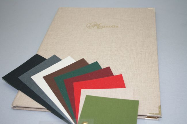Menu Toile - Gamme de couleurs pour brasserie luxe à Strasbourg (67)